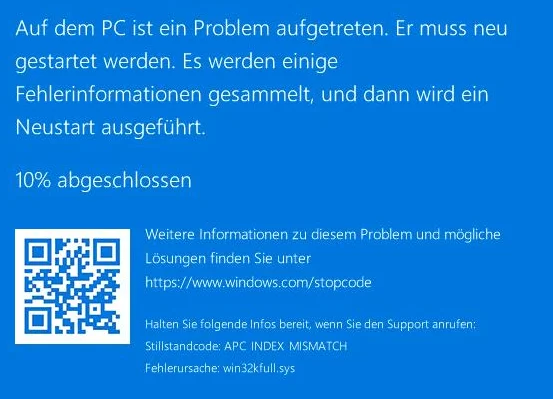 Bluescreen-Windows-Update