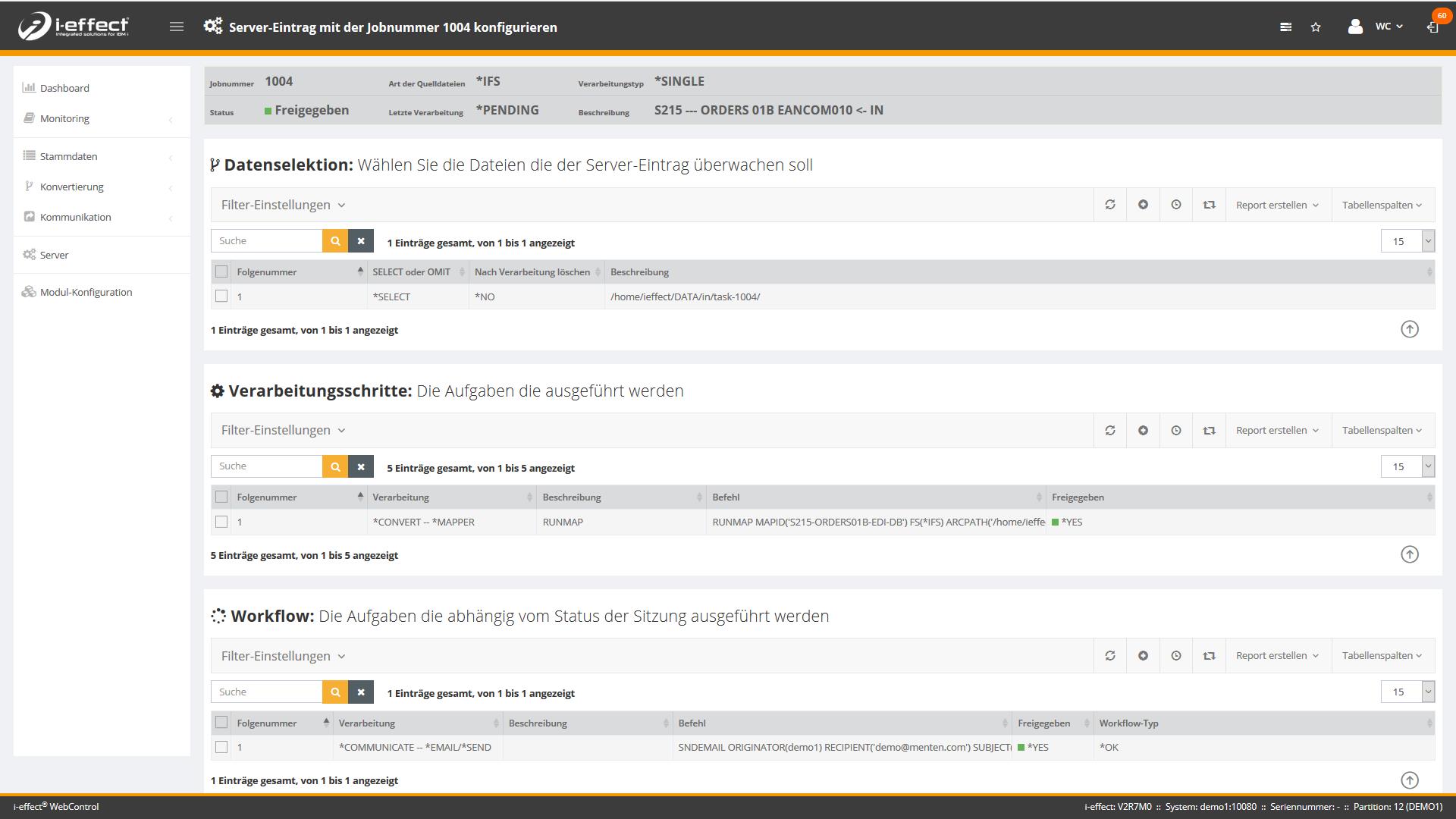 i-effect EDI Server Autmatisierung