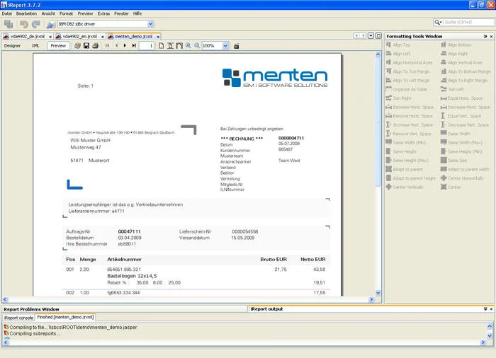 REPORT JasperSoft-Studio EDI