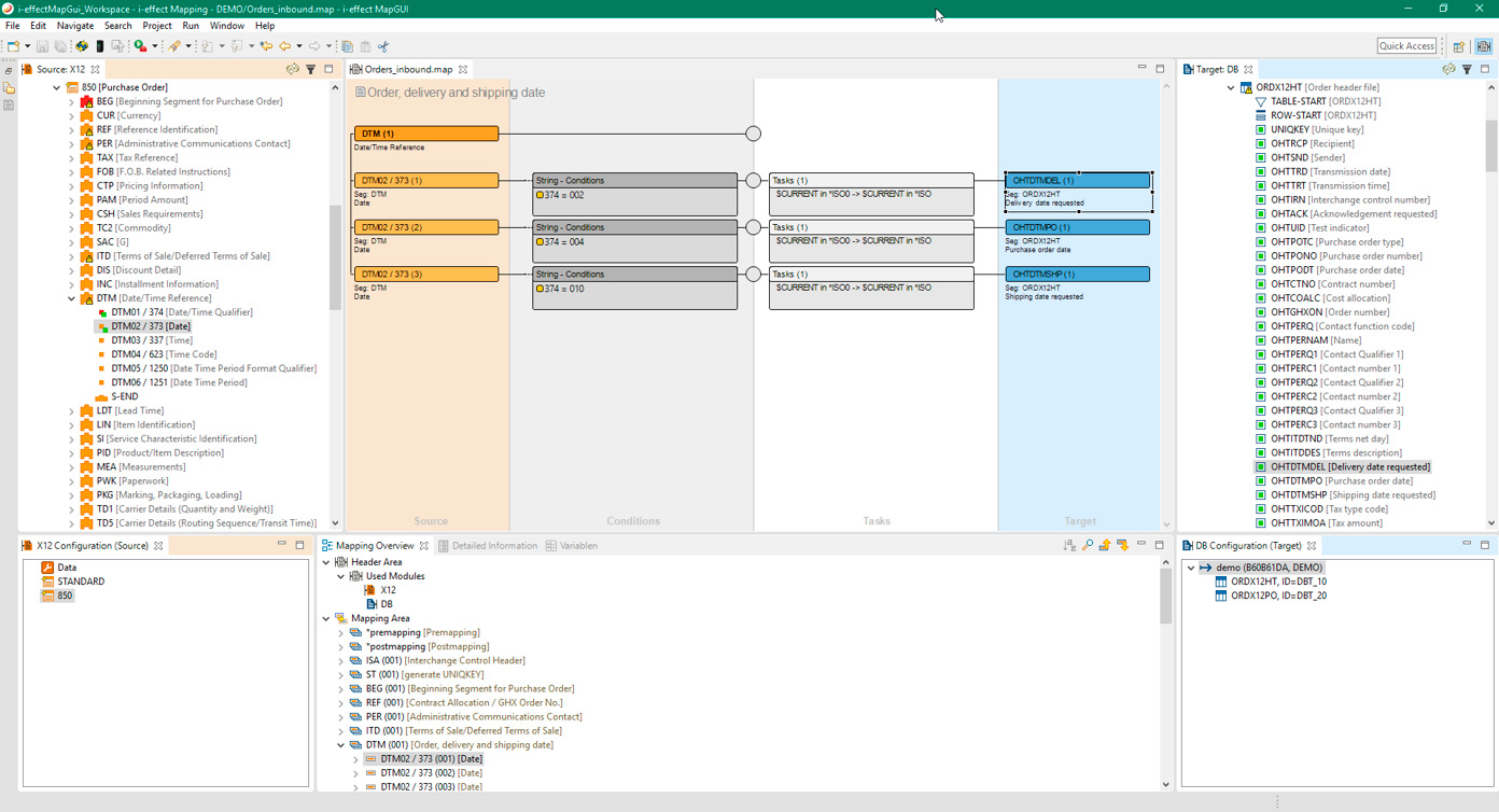 Grafisches Tool zum Erstellen von EDI Mappings